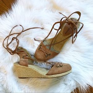 Lucky Brand Lace Up Espadrilles Wedge